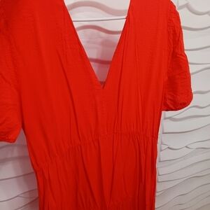 Mango Bright Orange Dress